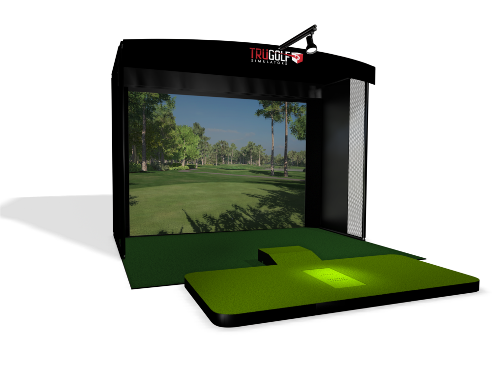 TruGolf Vista 12 simulator enclosure, the widest Vista configuration